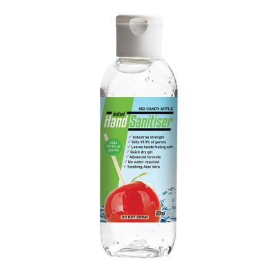 Instant Hand Sanitiser - Candy Apple in 60ml squeeze bottle